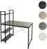 MCW Schreibtisch mit Regal MCW-K81, 100x60cm, Metall/MDF, braun (MCW-K81)