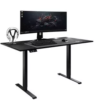 Lookway Space Gaming Schreibtisch h&ouml;henverstellbar, Metallbeine, schwarz (800001220451)