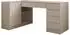 Mirjan24 Tireno Eckschreibtisch 5 Schubladen, sandbeige, Aluminiumgriffe gold (Tireno)