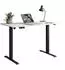Lookway Space Schreibtisch höhenverstellbar, Holzwerkstoff, weiß/schwarz, 110x69,5x60cm (800001220456)