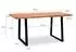 Finebuy Schreibtisch Akazien-Massivholz Baumkante Metall 160cm (FB68329)