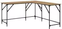 vidaXL Schreibtisch Artisan-Eiche Holzwerkstoff 149 x 149 x 75 cm