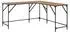 vidaXL Schreibtisch Artisan-Eiche, Holzwerkstoff, 149x149x75cm (882863)
