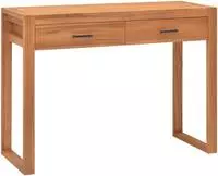 vidaXL Schreibtisch mit 2 Schubladen 100x40x75 cm Teakholz