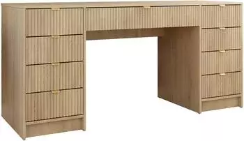 Mirjan24 Tireno Bis Schreibtisch 9 Schubladen, geriffelte Fronten (M24)