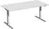 Geramöbel Elektro Flex Sitz-Steh-Schreibtisch 160x80cm, elektrisch höhenverstellbar, lichtgrau/silber (S-08F1608-LS)