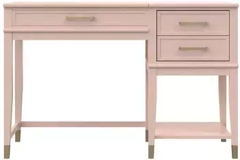 CosmoLiving by Cosmopolitan Westerleigh Schreibtisch rosa, 2 Schubladen, 115x49x77cm