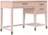 CosmoLiving by Cosmopolitan Westerleigh Schreibtisch rosa, 2 Schubladen, 115x49x77cm