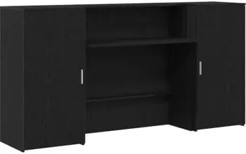 vidaXL Empfangstheke schwarze Eiche 200x50x103,5cm Holzwerkstoff (3324215)