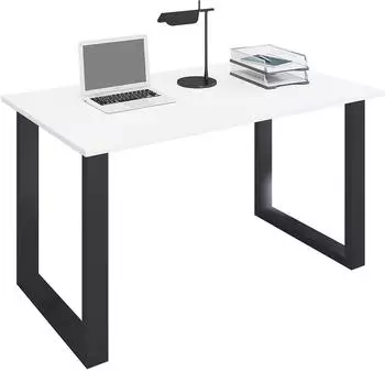 VCM Lona Schreibtisch 140x50cm, weiß/schwarz (914686)