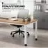 bümö Schreibtisch Serie-H höhenverstellbar 180x80cm, weiß/weiß (BU-HS-19-W-W)