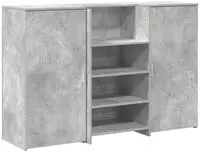vidaXL Empfangstheke Betongrau 155x50x103,5 cm Holzwerkstoff