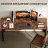 HomCom Schreibtisch Industrie-Design 180x60x75cm, Stahlgestell, rustikal braun (920-096V80RB)