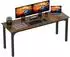 HomCom Schreibtisch Industrie-Design 180x60x75cm, Stahlgestell, rustikal braun (920-096V80RB)