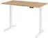 bümö XMKA elektrisch höhenverstellbarer Schreibtisch 140x80cm, Asteiche/weiß (BU-XMKA14-R-W)