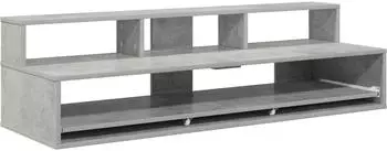 vidaXL Studiotisch betongrau 110x42,5x36cm Holzwerkstoff