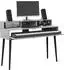 vidaXL Studiotisch betongrau 110x42,5x36cm Holzwerkstoff