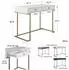 Dorel Home Camila Schreibtisch 2 Schubladen, graphitgrau
