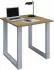 VCM Lona U Schreibtisch 80x76x50cm, Sonoma-Eiche, Metallgestell silber