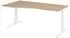 bümö Serie-XB Freiform-Schreibtisch 180x100cm, höhenverstellbar, Eiche/weiß (BU-XB-18-E-WW)