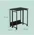 Relaxdays Schreibtisch klappbar mit Rollen, schwarz, 60x50x75cm (10054310_9624)