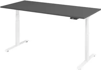 b&uuml;m&ouml; Lite Schreibtisch elektrisch h&ouml;henverstellbar 180x80cm graphit/wei&szlig; (BU-LXK65-19-G-W)