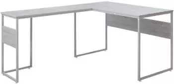 en.casa Karlstang Eckschreibtisch L-Form 166x120x75cm hellgrau