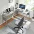 en.casa Karlstang Eckschreibtisch L-Form 166x120x75cm hellgrau