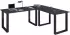 VCM Lona U Eckschreibtisch L-Form, 220x190cm, anthrazit