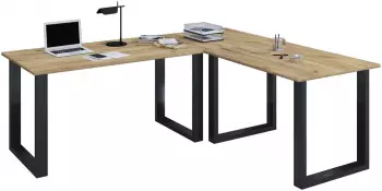 VCM Lona U Eckschreibtisch L-Form 130x130cm, Platte 50cm tief (919723)