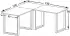 VCM Lona U Eckschreibtisch L-Form 130x130cm, Platte 50cm tief (919723)