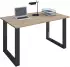 VCM Lona U Schreibtisch 160x80cm, Metallgestell, Sonoma-Eiche/schwarz