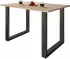 VCM Lona U Schreibtisch 160x80cm, Metallgestell, Sonoma-Eiche/schwarz