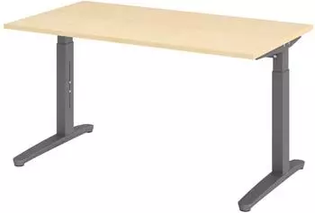 b&uuml;m&ouml; Serie-XB Schreibtisch 140x80cm, h&ouml;henverstellbar, Ahorn/Graphit (BU-XB-14-3-GG)