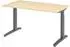 bümö Serie-XB Schreibtisch 140x80cm, höhenverstellbar, Ahorn/Graphit (BU-XB-14-3-GG)