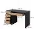 VICCO Sherry Schreibtisch anthrazit/Goldkraft Eiche, 5 Schubladen, 120x55cm (57923)