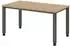 bümö Schreibtisch Serie-Q Rechteck 140x80cm, Eiche/Graphit
