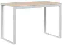 vidaXL Computertisch Wei&szlig; und Eiche-Optik 110x60x73 cm Holzwerkstoff