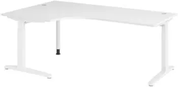 b&uuml;m&ouml; Serie-XB Eckschreibtisch h&ouml;henverstellbar 200x120cm wei&szlig; (BU-XB-82-W-WW)