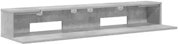 vidaXL Studiotisch betongrau 152x36x19,5cm Holzwerkstoff