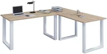 VCM Lona U Eckschreibtisch L-Form, Holz, 130x130x50cm (916451)