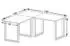 VCM Lona U Eckschreibtisch L-Form, Holz, 130x130x50cm (916451)