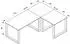 VCM Lona U Eckschreibtisch L-Form 190x160cm, Holz, silber/weiß