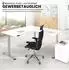 bümö Eckschreibtisch L-Form elektrisch höhenverstellbar 160x160cm grau/silber (BU-XDSMW-1608-5-S)