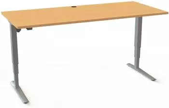 STIER Elektrisch höhenverstellbarer Schreibtisch 501-43 180x80cm, Buche, 65-125cm (907772)