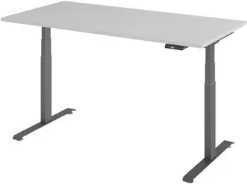 bümö Schreibtisch Lite elektrisch höhenverstellbar 160x80cm grau (BU-LXK65-16-5-G)