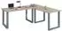 VCM Lona U Eckschreibtisch L-Form 220x160cm, Holzwerkstoff, silber/Sonoma-Eiche