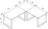 VCM Lona U Eckschreibtisch L-Form 190x190cm, Silber/Honig-Eiche (919715)