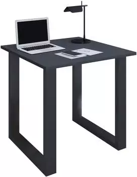 VCM Lona U Schreibtisch 80x80cm, schwarz/anthrazit (73599505-0)
