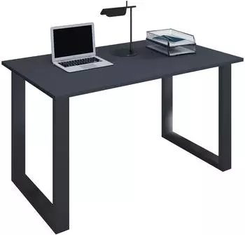 VCM Lona U Schreibtisch 110x50cm, Holz, schwarz/anthrazit (919616)